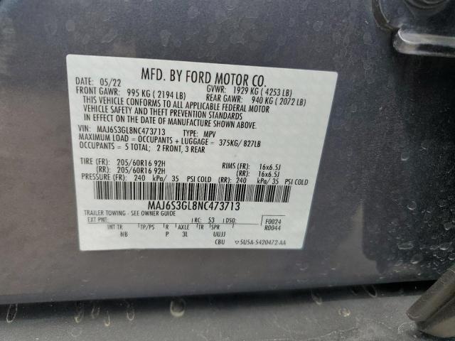 2022 FORD ECOSPORT S - MAJ6S3GL8NC473713