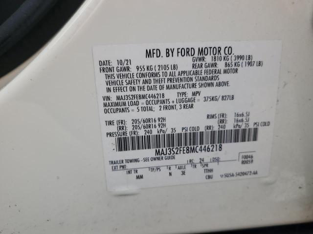 2021 Ford Ecosport S VIN: MAJ3S2FE8MC446218 Lot: 62433094