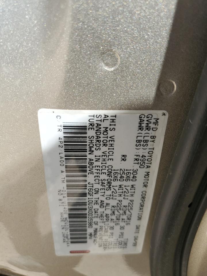 JT6GF10U3X0035980 1999 Lexus Rx 300