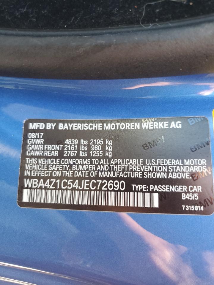 WBA4Z1C54JEC72690 2018 BMW 430I