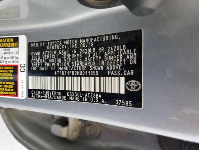 2019 Toyota Avalon Xle VIN: 4T1BZ1FB2KU011859 Lot: 61468994