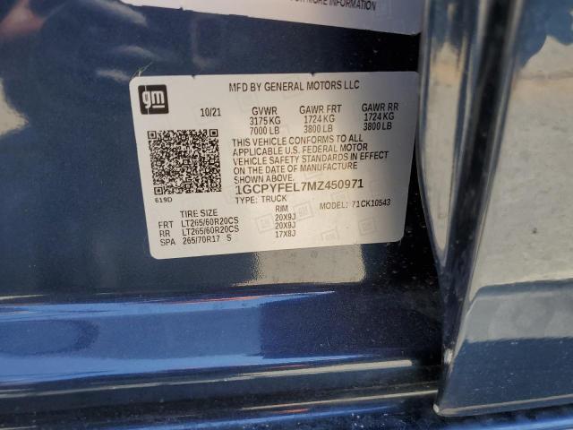 2021 CHEVROLET SILVERADO - 1GCPYFEL7MZ450971