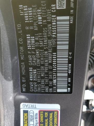 2018 HONDA CLARITY JHMZC5F18JC006056