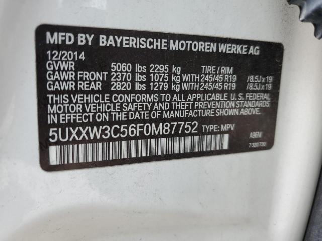 5UXXW3C5XF0M88659 2015 BMW X4 xDrive28I