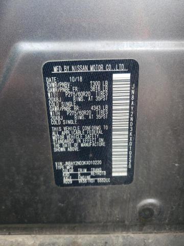 2019 NISSAN ARMADA SV - JN8AY2ND3KX010220