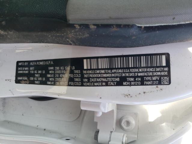 2018 Alfa Romeo Stelvio Sport VIN: ZASFAKPN4J7B70348 Lot: 61635314