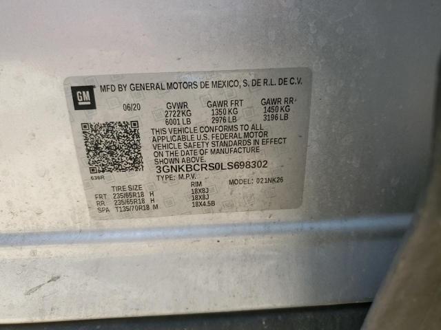 2020 CHEVROLET BLAZER 2LT - 3GNKBCRS0LS698302
