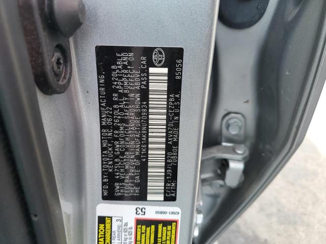 VIN 4T1K61AK8NU709834 2022 Toyota Camry, Xse no.12