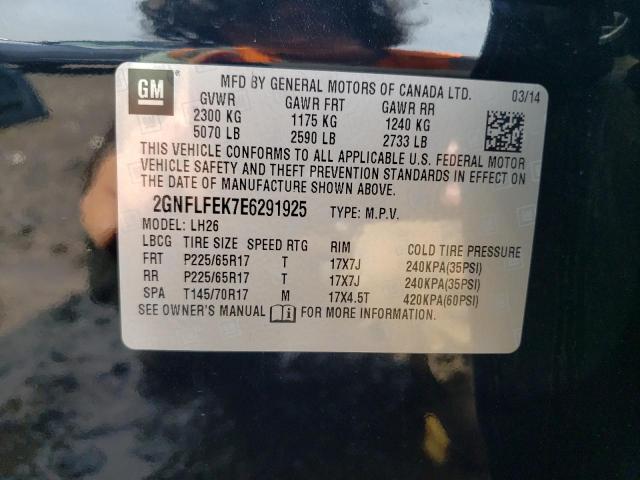 2014 Chevrolet Equinox Lt VIN: 2GNFLFEK7E6291925 Lot: 62079024