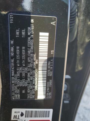 2022 Toyota Highlander Xle VIN: 5TDGZRAH9NS095241 Lot: 61813694