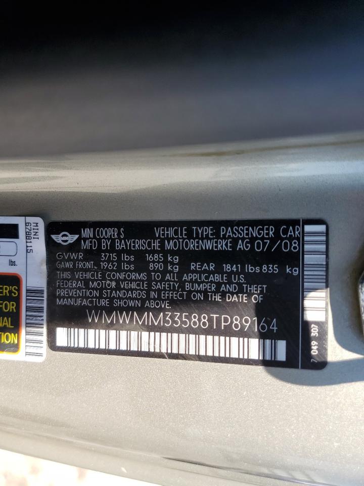 WMWMM33588TP89164 2008 Mini Cooper S Clubman