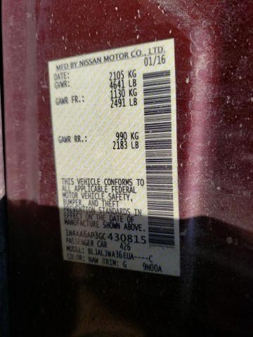 2016 NISSAN MAXIMA 3.5 - 1N4AA6AP3GC430815