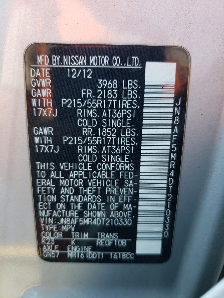 JN8AF5MR4DT210330 2013 Nissan Juke S