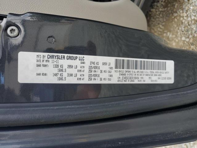 2012 Dodge Grand Caravan Sxt VIN: 2C4RDGCG8CR198494 Lot: 62108254