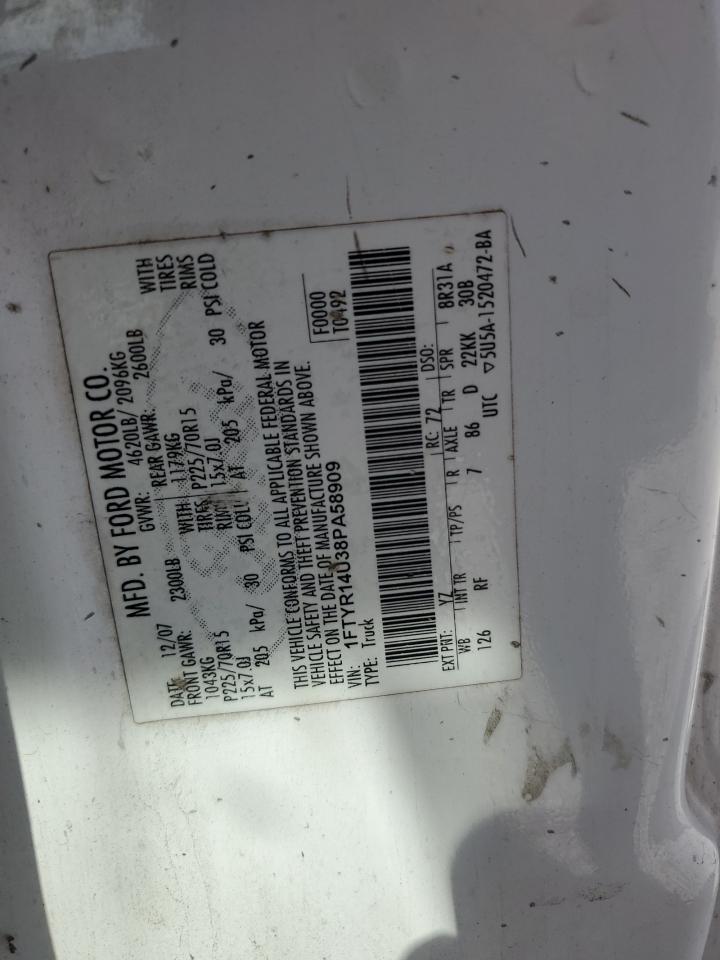 1FTYR14U38PA58909 2008 Ford Ranger Super Cab