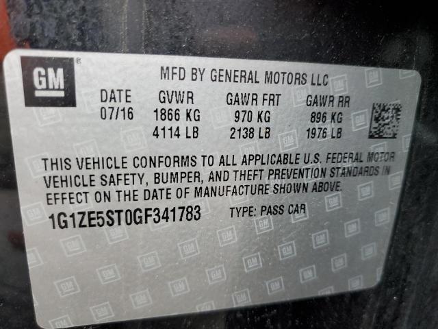 2016 CHEVROLET MALIBU LT - 1G1ZE5ST0GF341783
