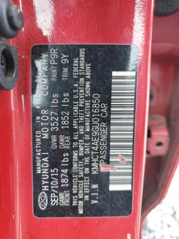 2016 Hyundai Accent Se VIN: KMHCT4AE9GU016850 Lot: 62121234