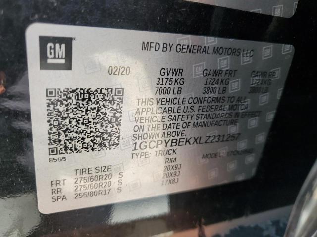 2020 CHEVROLET 1500 - 1GCPYBEKXLZ231257