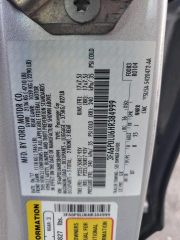 3FA6P0LU6HR384999 2017 FORD FUSION - Image 12