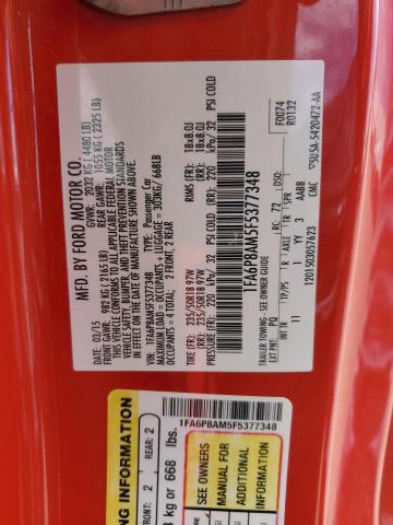 2015 FORD MUSTANG - 1FA6P8AM5F5377348