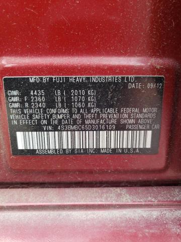 2013 Subaru Legacy 2.5I Premium VIN: 4S3BMBC65D3016109 Lot: 62607604