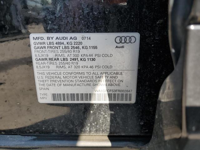 VIN WA1GFCFS3FR002847 2015 Audi Q3, Prestige no.14