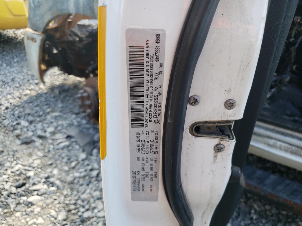 3C63R3GL9KG629122 2019 Ram 3500 Tradesman