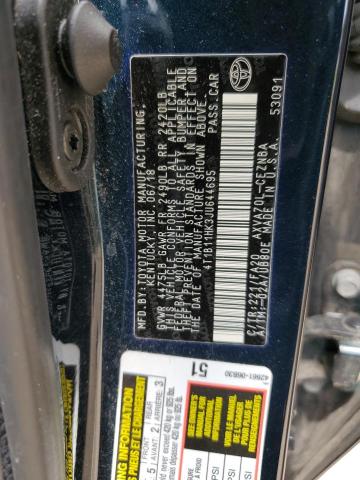 VIN 4T1B11HK3JU644695 2018 Toyota Camry, L no.12