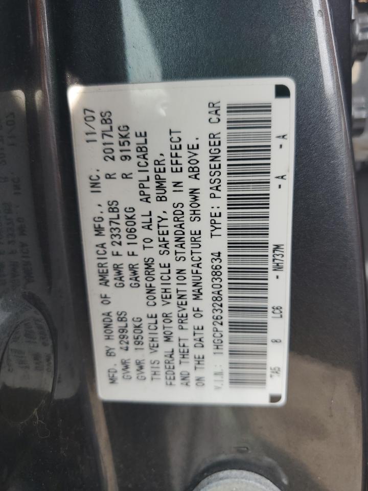 1HGCP26328A038634 2008 Honda Accord Lx