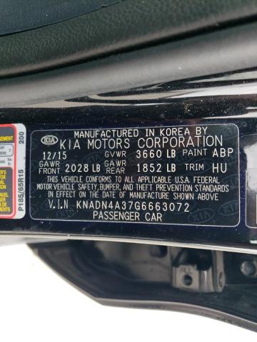 2016 Kia Rio Ex VIN: KNADN4A37G6663072 Lot: 61889964