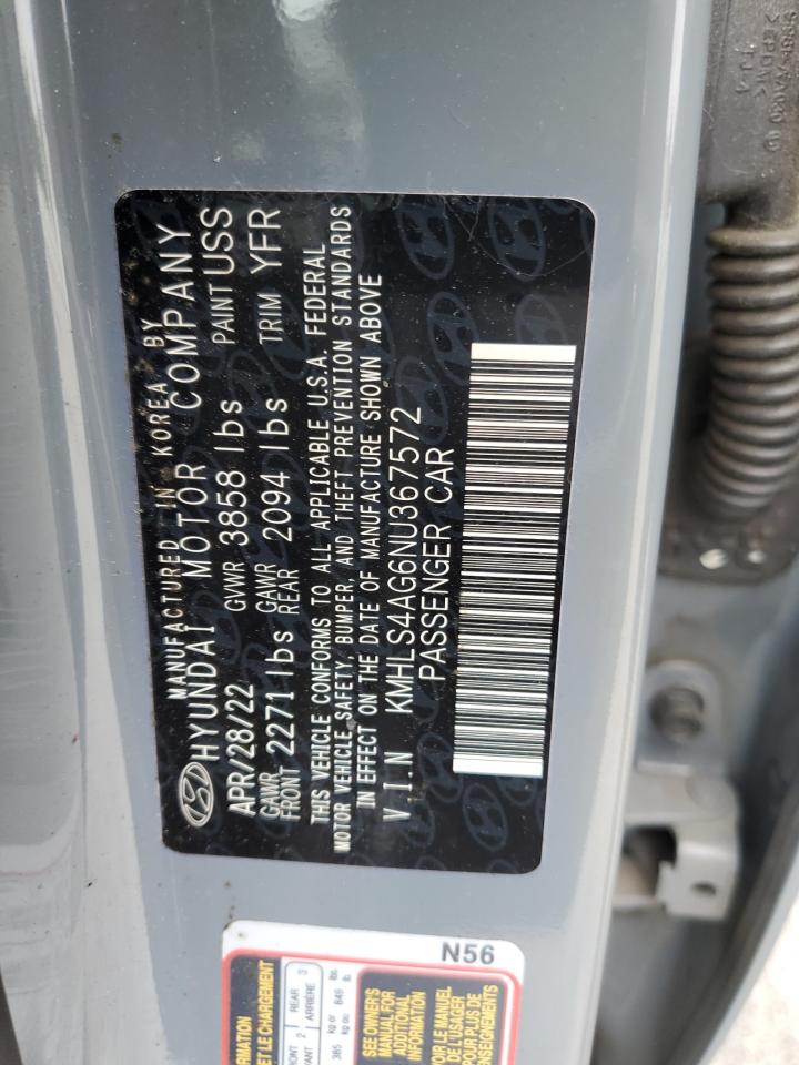 KMHLS4AG6NU367572 2022 Hyundai Elantra Sel