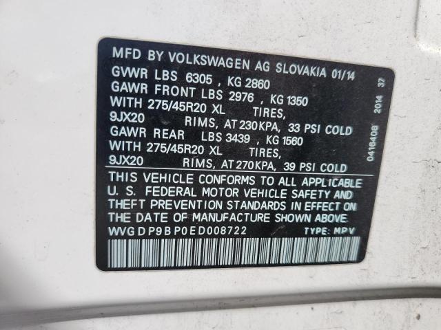 WVGDP9BP0ED008722 2014 Volkswagen Touareg Tdi