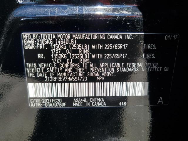 2017 Toyota Rav4 Xle VIN: 2T3RFREV7HW594723 Lot: 60934844