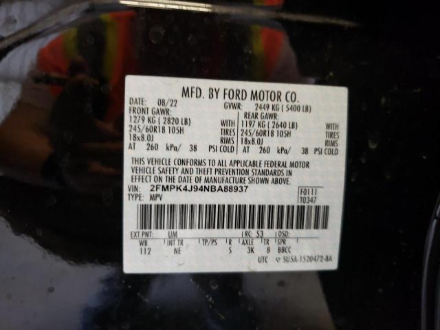 2022 FORD EDGE SEL - 2FMPK4J94NBA88937