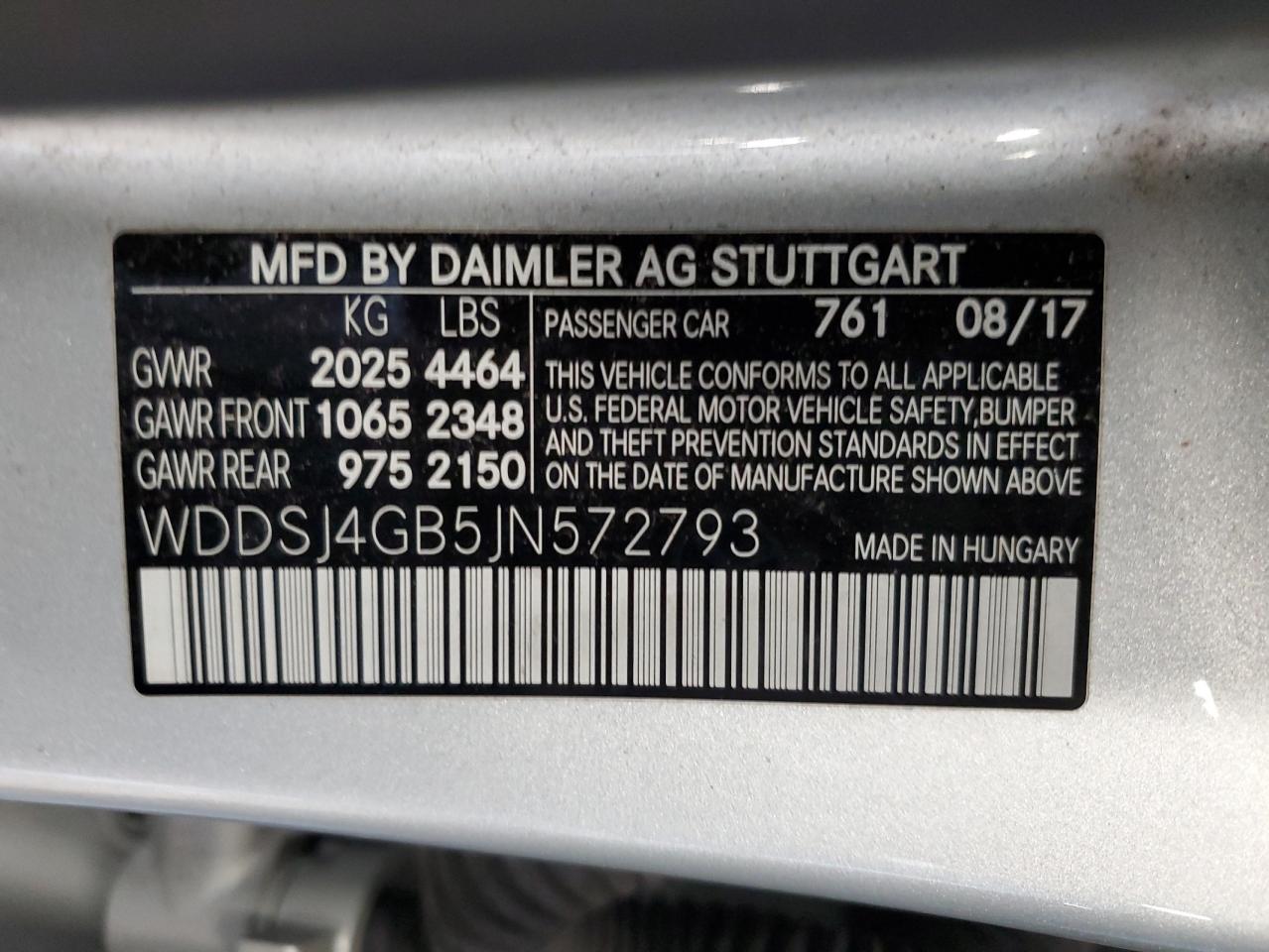 WDDSJ4GB5JN572793 2018 Mercedes-Benz Cla 250 4Matic