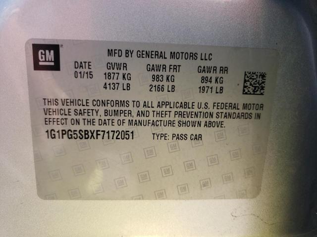 2015 CHEVROLET CRUZE LTZ - 1G1PG5SBXF7172051