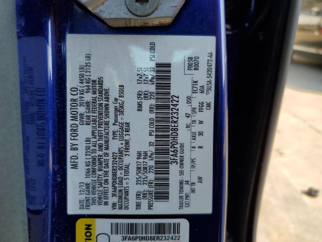 VIN 3FA6P0HD8ER232422 2014 Ford Fusion, SE no.12