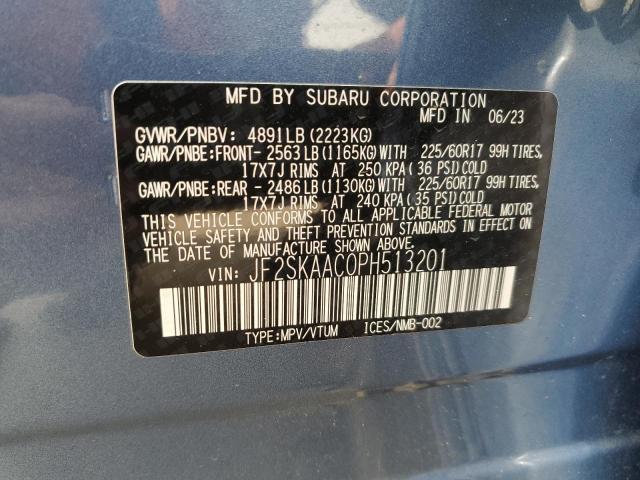 2023 SUBARU FORESTER JF2SKAAC0PH513201