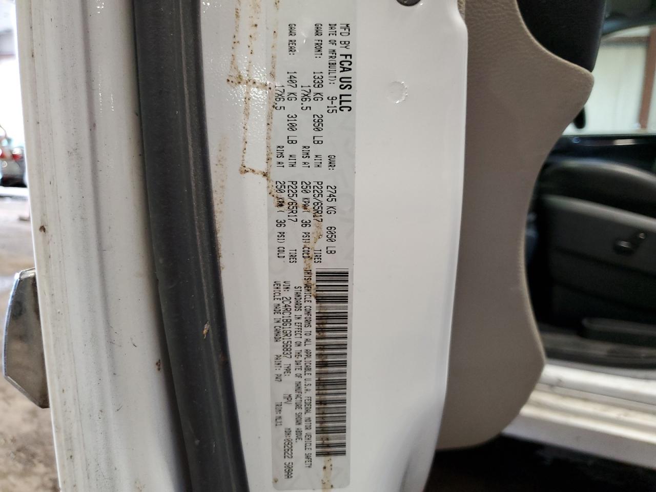 2C4RC1BG1GR156837 2016 Chrysler Town & Country Touring