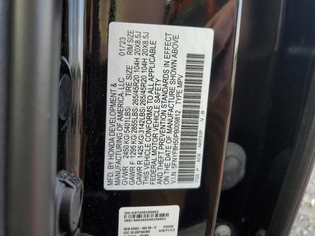 2023 Honda Passport Exl VIN: 5FNYF8H50PB009812 Lot: 59100974