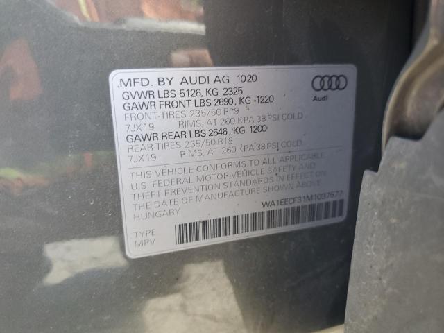 2021 Audi Q3 Premium Plus S Line 45 VIN: WA1EECF31M1037577 Lot: 60814914