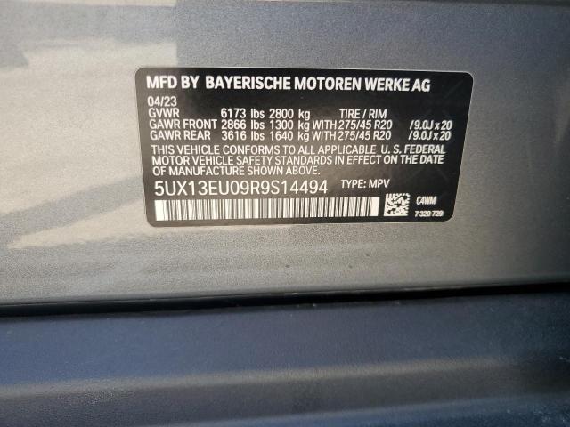 VIN 5UX13EU09R9S14494 2024 BMW X5, Sdrive 40I no.13