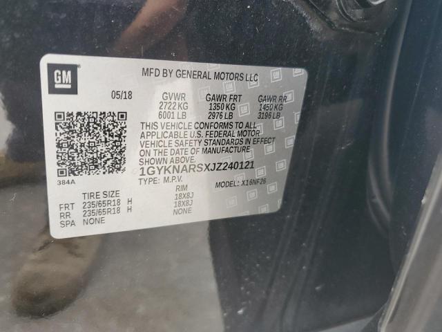 2018 Cadillac Xt5 VIN: 1GYKNARSXJZ240121 Lot: 61830144