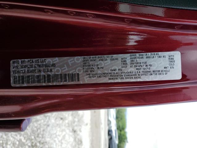 VIN 1C4HJXEG7MW604145 2021 Jeep Wrangler, Sahara no.13