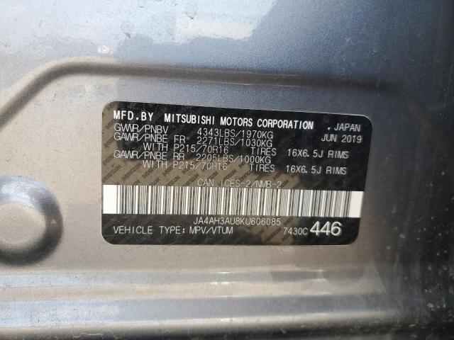 2019 MITSUBISHI RVR SE JA4AH3AU8KU606085
