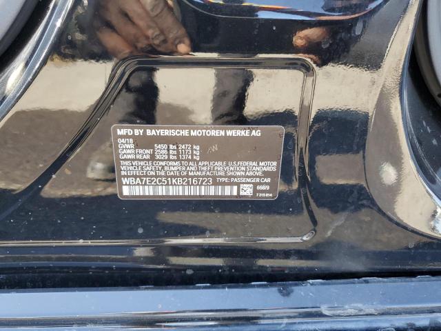 2019 BMW 740 I - WBA7E2C51KB216723
