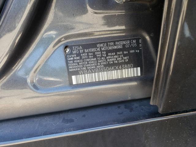 2006 BMW 325 I VIN: WBAVB13506KX43880 Lot: 61105804