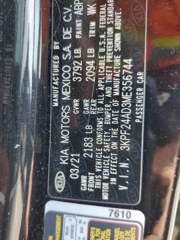 3KPF24AD3ME356744 2021 KIA FORTE - Image 12