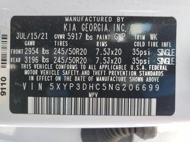 2022 Kia Telluride Ex VIN: 5XYP3DHC5NG206699 Lot: 61687134