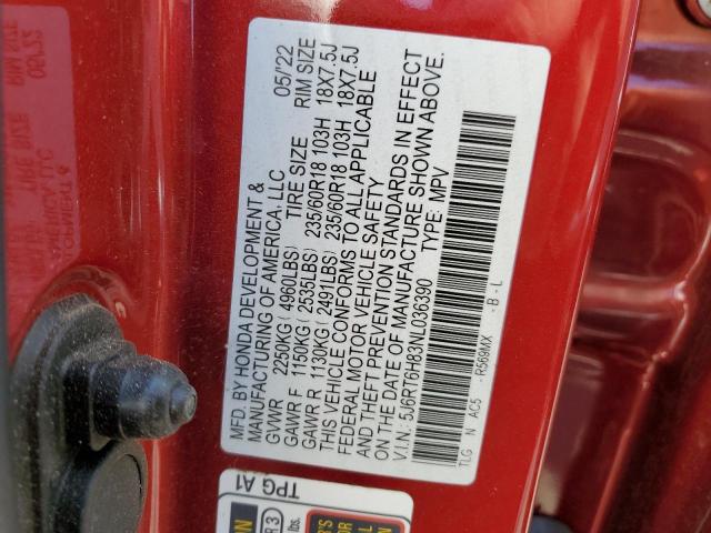 2022 HONDA CR-V EXL - 5J6RT6H83NL036390